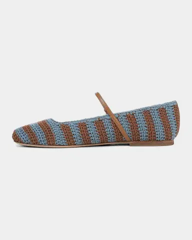 Veronica Beard Ellie Crochet Mary Jane Ballerina Flats | Thumbnail 8