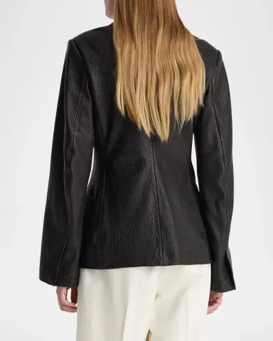 RÓHE Shaped Grain Leather Jacket | Thumbnail 3