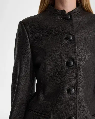 RÓHE Shaped Grain Leather Jacket | Thumbnail 5