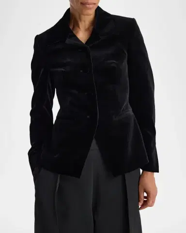 RÓHE Classic Fitted Velvet Jacket | Thumbnail 4
