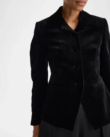 RÓHE Classic Fitted Velvet Jacket | Thumbnail 5