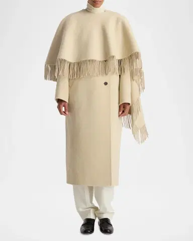RÓHE Double-Faced Wool Fringe Coat | Thumbnail 2 RÓHE Double-Faced Wool Fringe Coat | Thumbnail 2