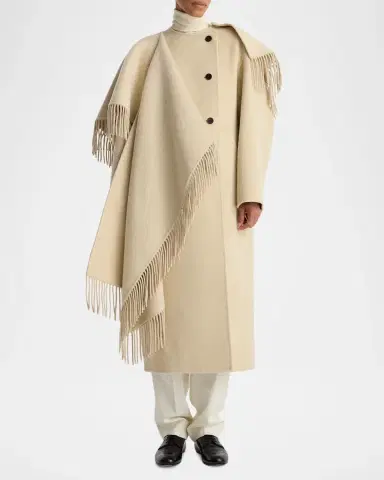 RÓHE Double-Faced Wool Fringe Coat | Thumbnail 4 RÓHE Double-Faced Wool Fringe Coat | Thumbnail 4