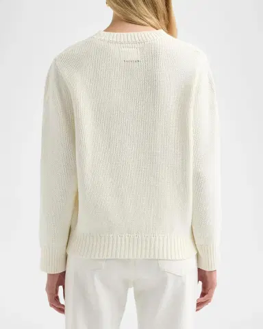 TOTEME Oversized Cotton-Knit Crewneck Sweater | Thumbnail 3 TOTEME Oversized Cotton-Knit Crewneck Sweater | Thumbnail 3