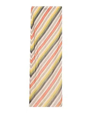 Jean Paul Gaultier Diagonal Striped Mesh Midi Skirt | Thumbnail 1
