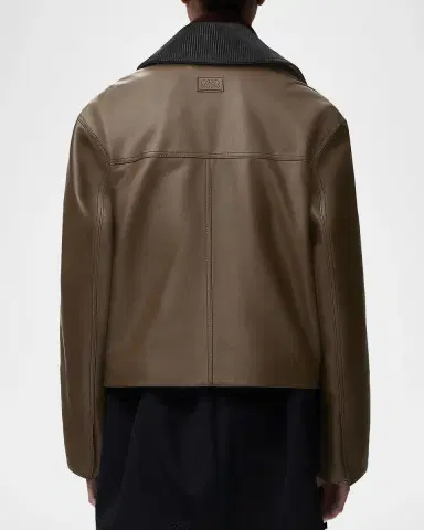 Loewe Corduroy-Collar Leather Utility Jacket | Thumbnail 3 Loewe Corduroy-Collar Leather Utility Jacket | Thumbnail 3