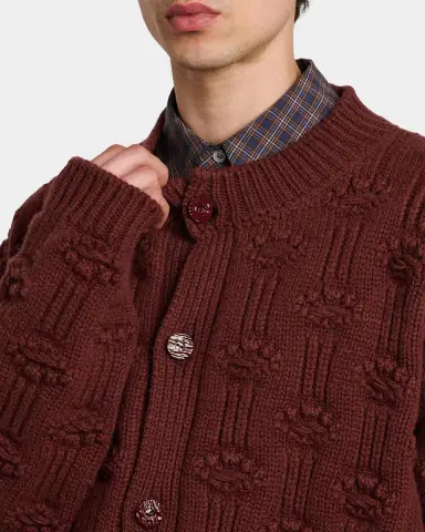Marni Men's Wool and Cashmere Geometric-Jacquard Cardigan | Thumbnail 5 Marni Men's Wool and Cashmere Geometric-Jacquard Cardigan | Thumbnail 5