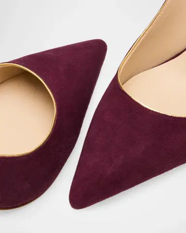 L'Agence 85mm Vichy II Suede Slingback Pumps | Thumbnail 6