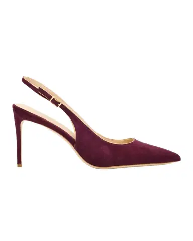 L'Agence 85mm Vichy II Suede Slingback Pumps | Thumbnail 1