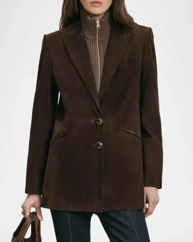 Veronica Beard Maci Suede Dickey Jacket | Thumbnail 4 Veronica Beard Maci Suede Dickey Jacket | Thumbnail 4