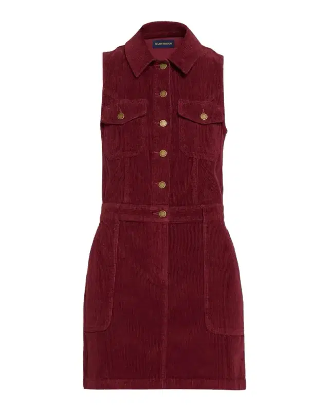 Ramy Brook Peyton Stretch-Cotton Corduroy Mini Shirtdress