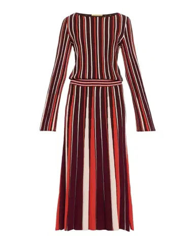 Ramy Brook Hope Long-Sleeve Striped Knit Dress | Thumbnail 1