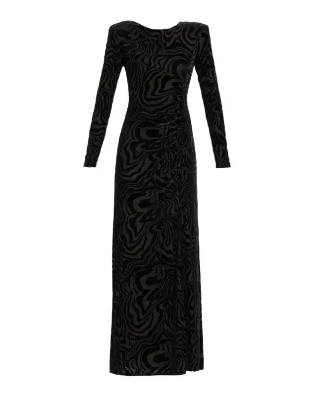 April Devoré Velvet Maxi Dress
