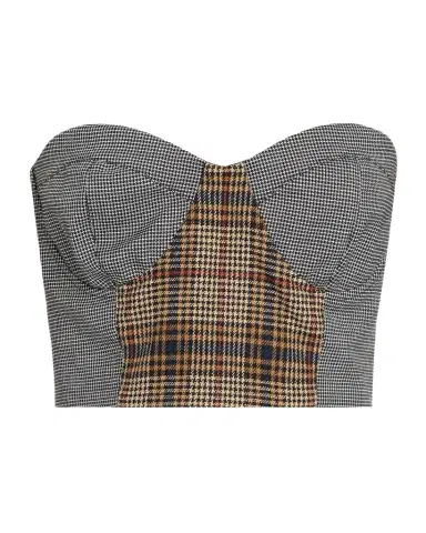 Ramy Brook Bailey Plaid Combo Strapless Crop Top | Thumbnail 1 Ramy Brook Bailey Plaid Combo Strapless Crop Top | Thumbnail 1