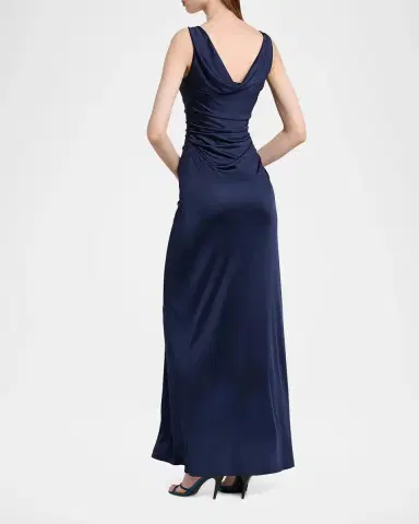 Versace Draped Sleeveless Gown | Thumbnail 3
