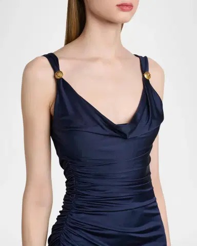 Versace Draped Sleeveless Gown | Thumbnail 5
