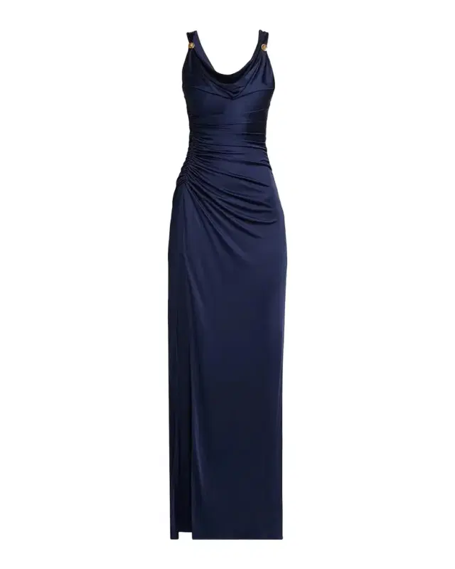 Versace Draped Sleeveless Gown