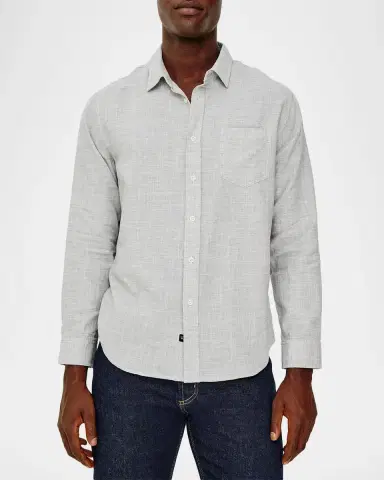 RAILS Men's Wyatt Cotton Crosshatch Button-Down Shirt | Thumbnail 4 RAILS Men's Wyatt Cotton Crosshatch Button-Down Shirt | Thumbnail 4