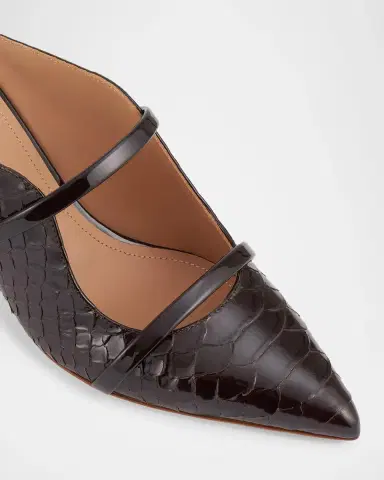 Malone Souliers 45mm Maureen Croc-Embossed Leather Mules | Thumbnail 3 Malone Souliers 45mm Maureen Croc-Embossed Leather Mules | Thumbnail 3