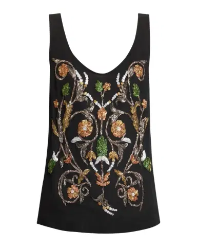 Dries Van Noten Floral Embellished Scoop-Neck Tank Top | Thumbnail 1