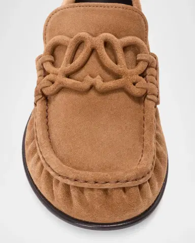 Loewe Double L Suede Loafers | Thumbnail 3