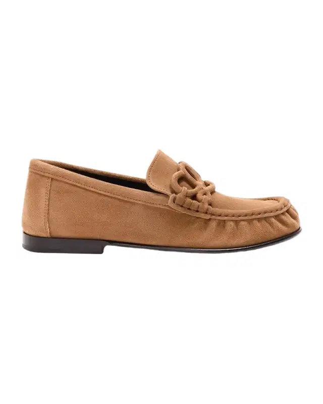 Double L Suede Loafers