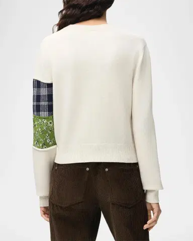 Loewe Patchwork Wool Knit Crewneck Sweater | Thumbnail 3 Loewe Patchwork Wool Knit Crewneck Sweater | Thumbnail 3