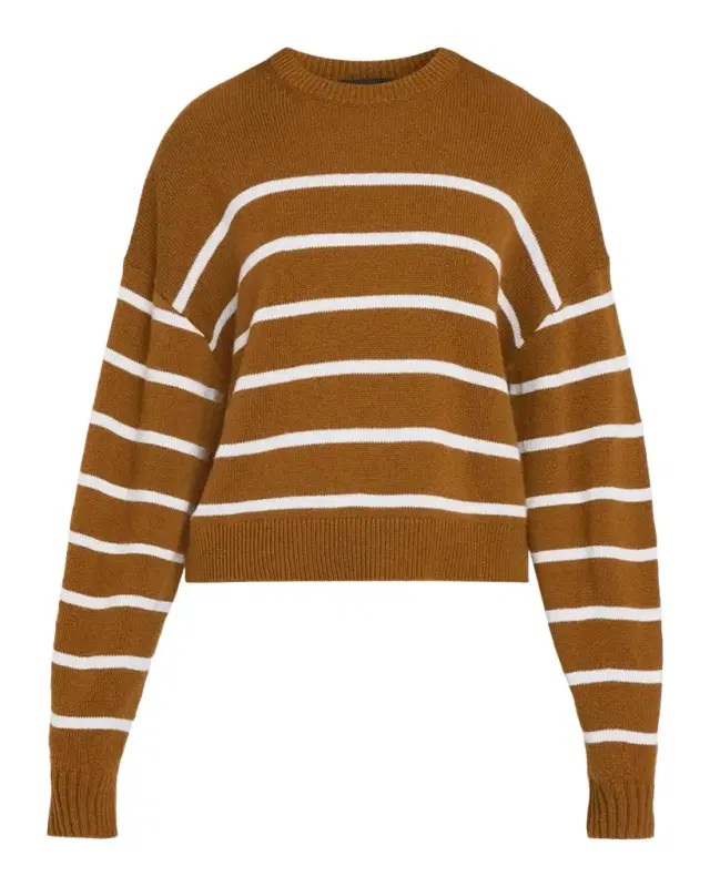 Striped Cashmere Crewneck Sweater