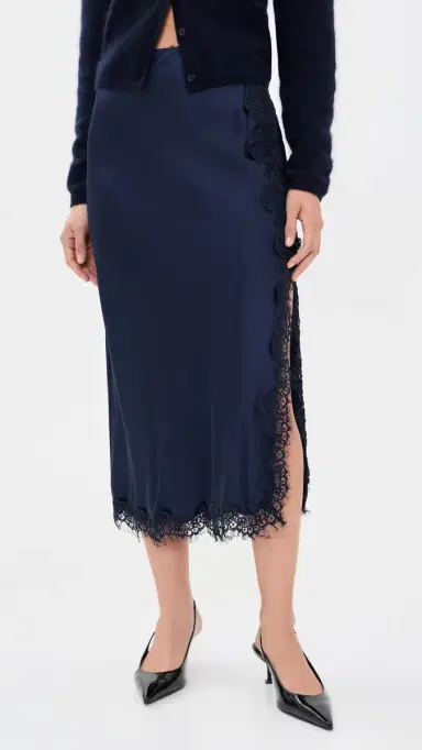 Alice + Olivia Maeve Midi Slip Skirt | Thumbnail 2