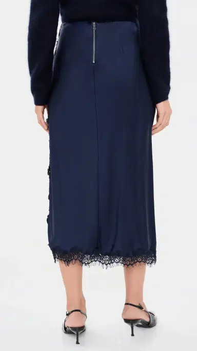 Alice + Olivia Maeve Midi Slip Skirt | Thumbnail 3