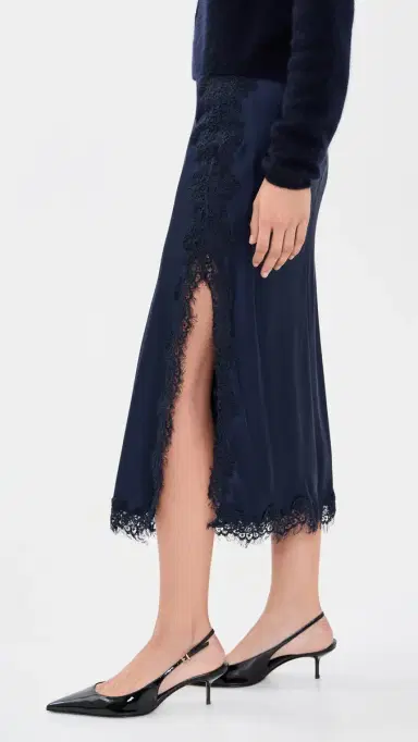 Alice + Olivia Maeve Midi Slip Skirt | Thumbnail 4