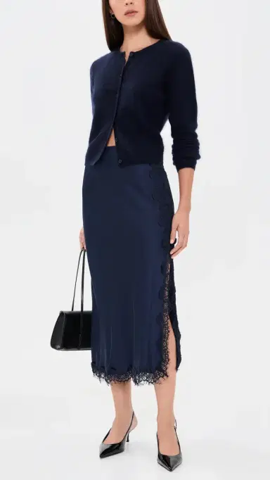Alice + Olivia Maeve Midi Slip Skirt | Thumbnail 5
