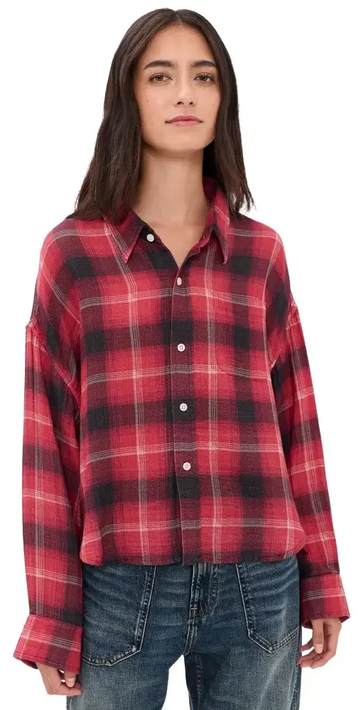 Denimist Bailey Cropped Button Down Shirt
