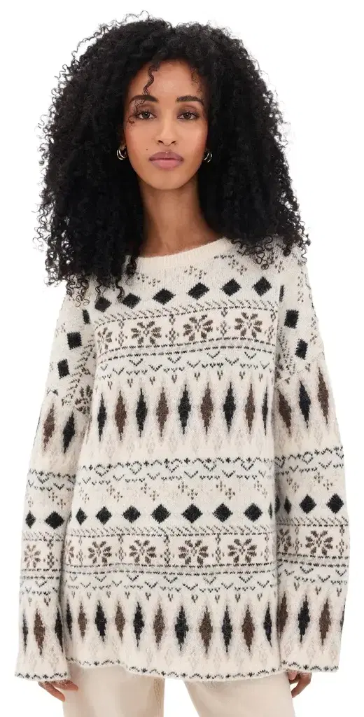 VRG GRL Hayes Fair Isle Knit Sweater