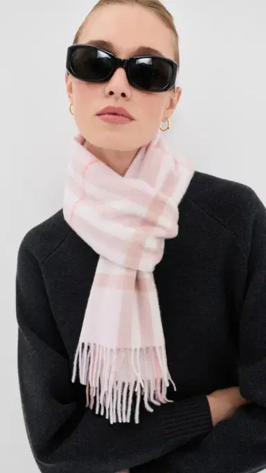 Burberry Cashmere Check Scarf | Thumbnail 3