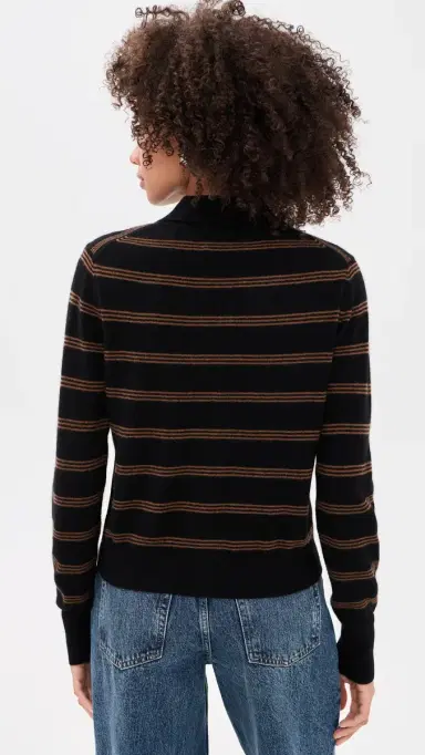 White + Warren Cashmere Striped Cardigan | Thumbnail 3