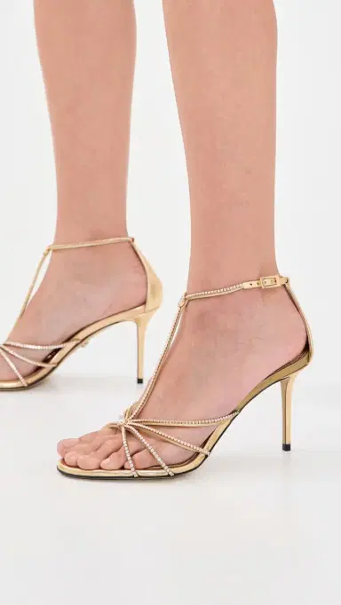 Mach & Mach Daisy Shiny Nappa Cage Stiletto Sandals | Thumbnail 4 Mach & Mach Daisy Shiny Nappa Cage Stiletto Sandals | Thumbnail 4