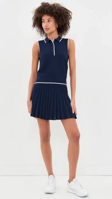 Greyson Pointelle Sleeveless Polo Top | Thumbnail 5
