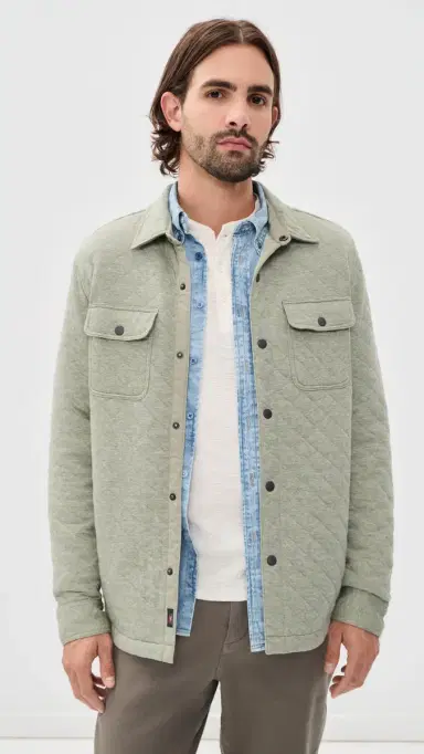Faherty Epic Quilted Fleece Shacket | Thumbnail 2