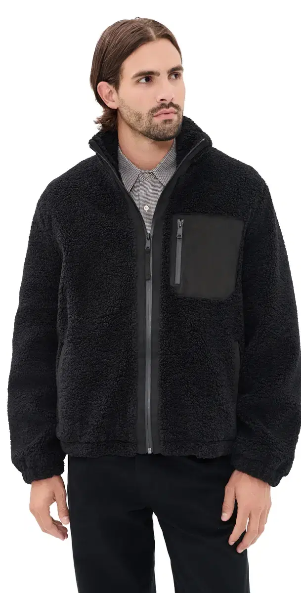 Vince Faux Sherpa Zip Jacket