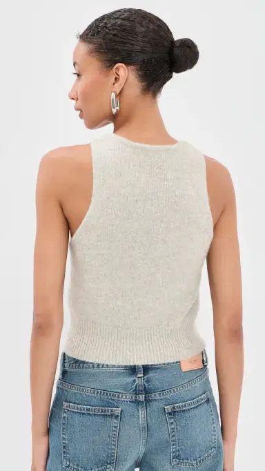 Brandon Maxwell The Reese V-Neck Knit Tank | Thumbnail 3