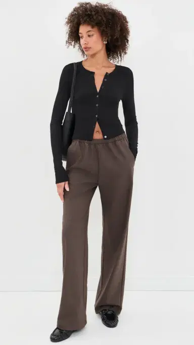 ENZA COSTA Rib Essential Cardigan | Thumbnail 5