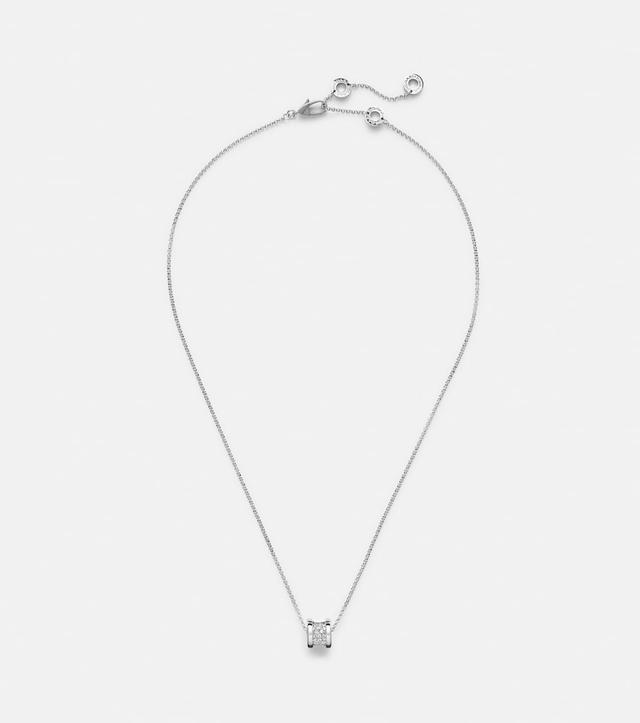 BVLGARI B. zero1 18kt white gold pendant necklace with diamonds