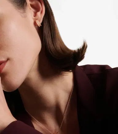 BVLGARI B. zero1 18kt rose gold earrings with diamonds | Thumbnail 3
