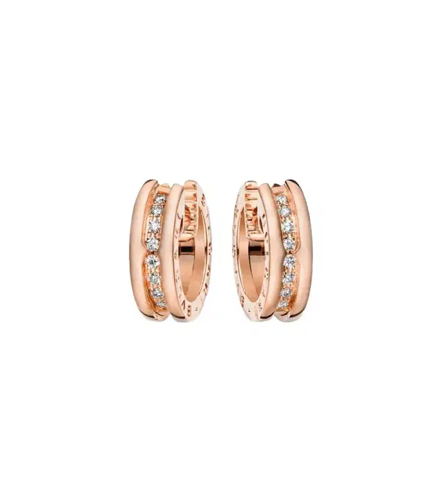 B. zero1 18kt rose gold earrings with diamonds