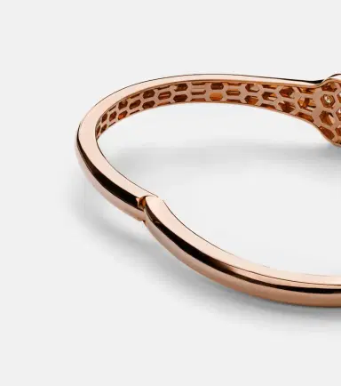 BVLGARI Serpenti 18kt rose gold bangle with diamonds and rubellites | Thumbnail 5