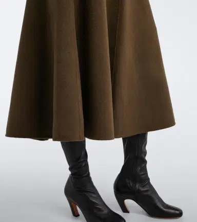 Lisa Yang Doublé wool and cashmere midi skirt | Thumbnail 5