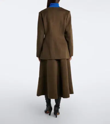 Lisa Yang Doublé wool and cashmere midi skirt | Thumbnail 6