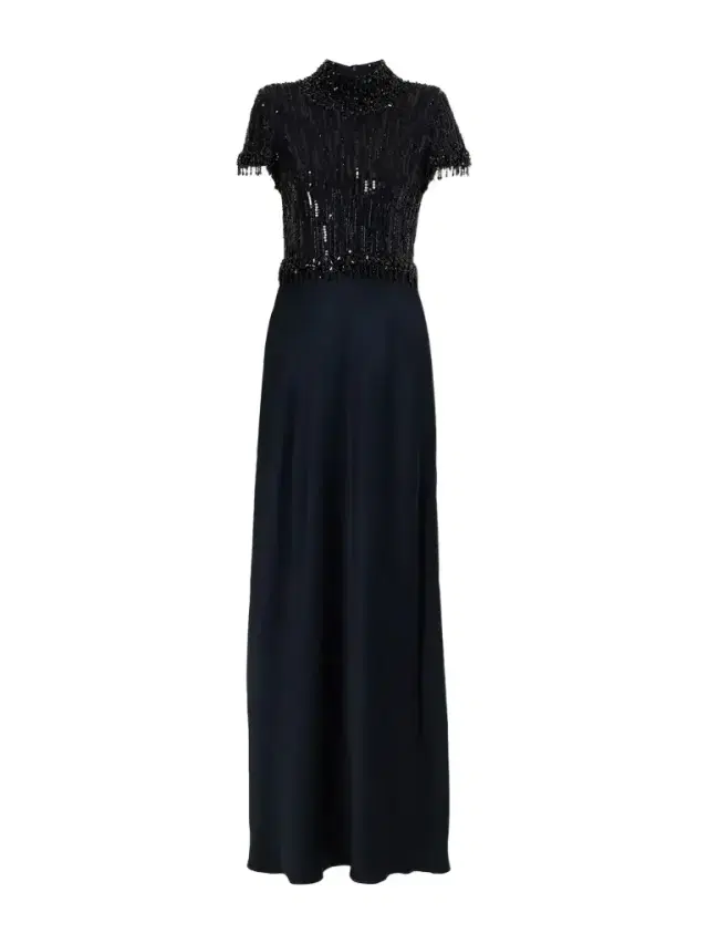 Jenny Packham Trinity Beaded Satin Gown