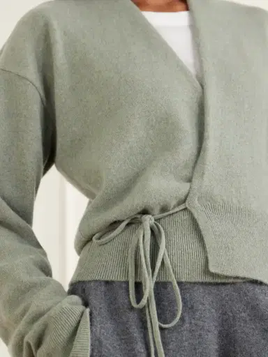 Extreme Cashmere Ella Tie-detail Cashmere-blend Cardigan | Thumbnail 4